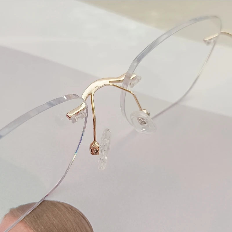 Firada Fashion Light Luxury Women's Fomen's Retro Metal Metal Freess singlassas ópticas Camas de gafas para mujeres E1