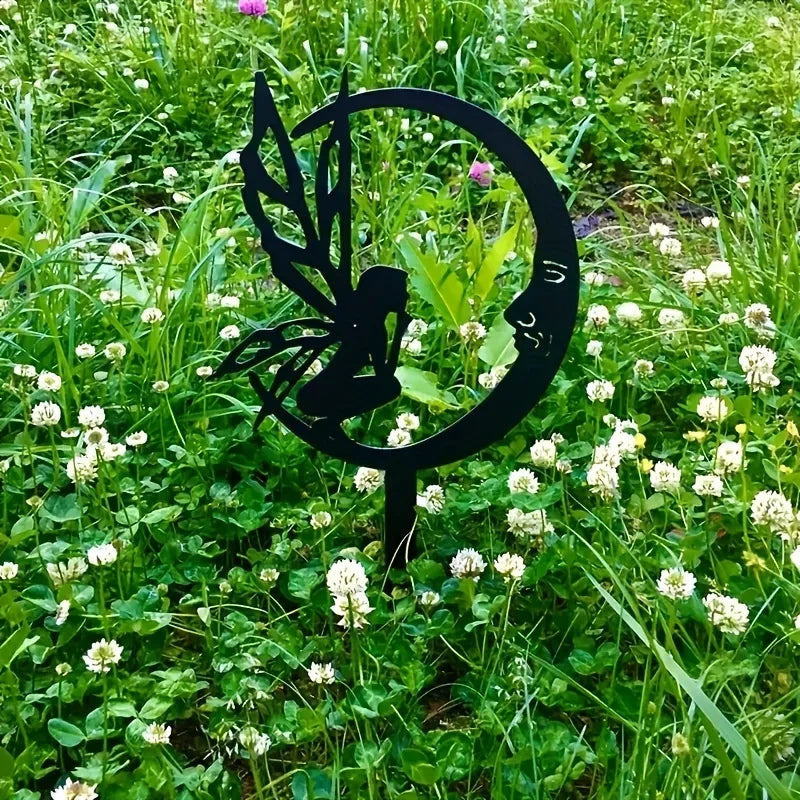 Fleur fée elfe décoration jardin insert metal fairyart jardin jardin jardin décoration pour jardin fêtard décor 1pc