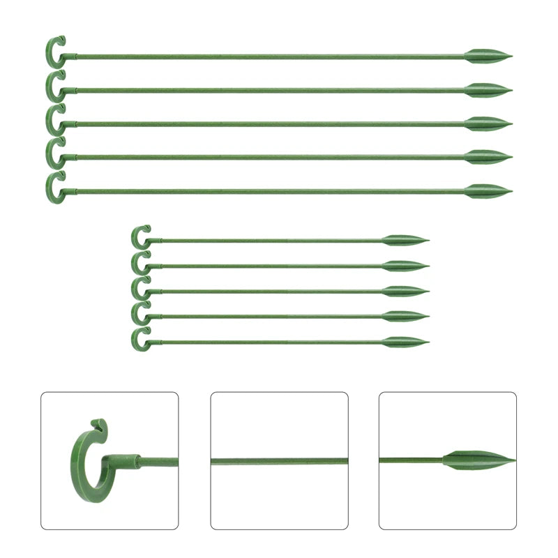 5/10 / 20pcs La plante en plastique supporte le support de fleurs Protection réutilisable Fixation des outils de jardinage pour le support de support de légumes