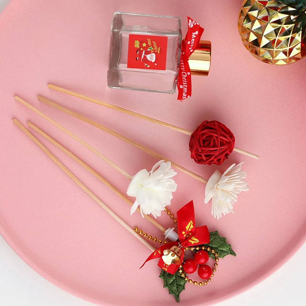 4pcs Weihnachten Künstliche Pflanzen Reed Diffusor Sticks Duft Aroma Diffusor DIY DIY Floral Home Decor Bastel