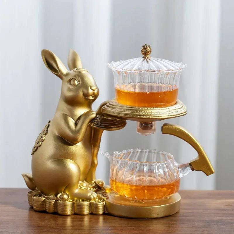 Heat-resistant Glass Teapot Holder Base Tea infusers Tea Ware Automatic Tea Set Making Kungfu Teapot