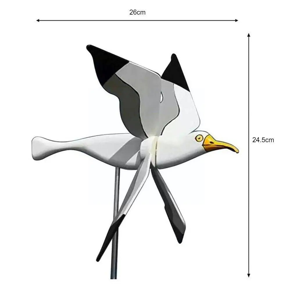 1pcs Seagull Windmill Ornamente Fliegende Vogel Serie Windmühlen Wind Mahlen für Garten Dekor Stakes Wind Spinner Garten Pati S0r1