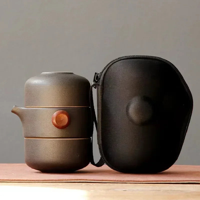 Ceramic Porcelain Teapot & Teacups Travel Office Kung Fu Tea Set Teaware Handmade Portable Chinese Tea Set Tea Pot and Cup Set