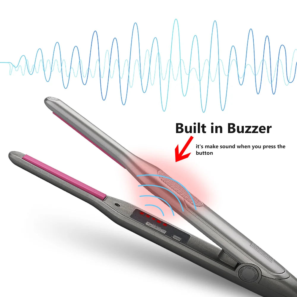 Professionell 2 in 1 Haarglätter Curling Eisen Mini Bleistift flachem Eisen für kurze Haarbart -Glätterer Keramik Haarblockler