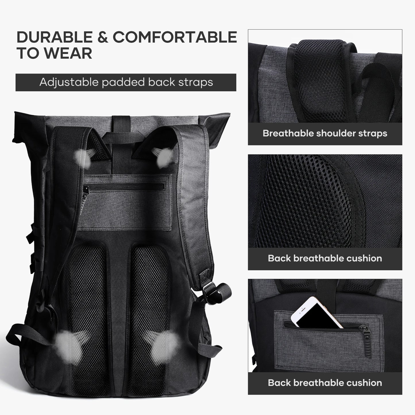 Mochila de baloncesto Bolsa deportiva grande para hombres con compartimento de pelota separado, bolsa de equipo deportivo para fútbol, ​​voleibol, viaje