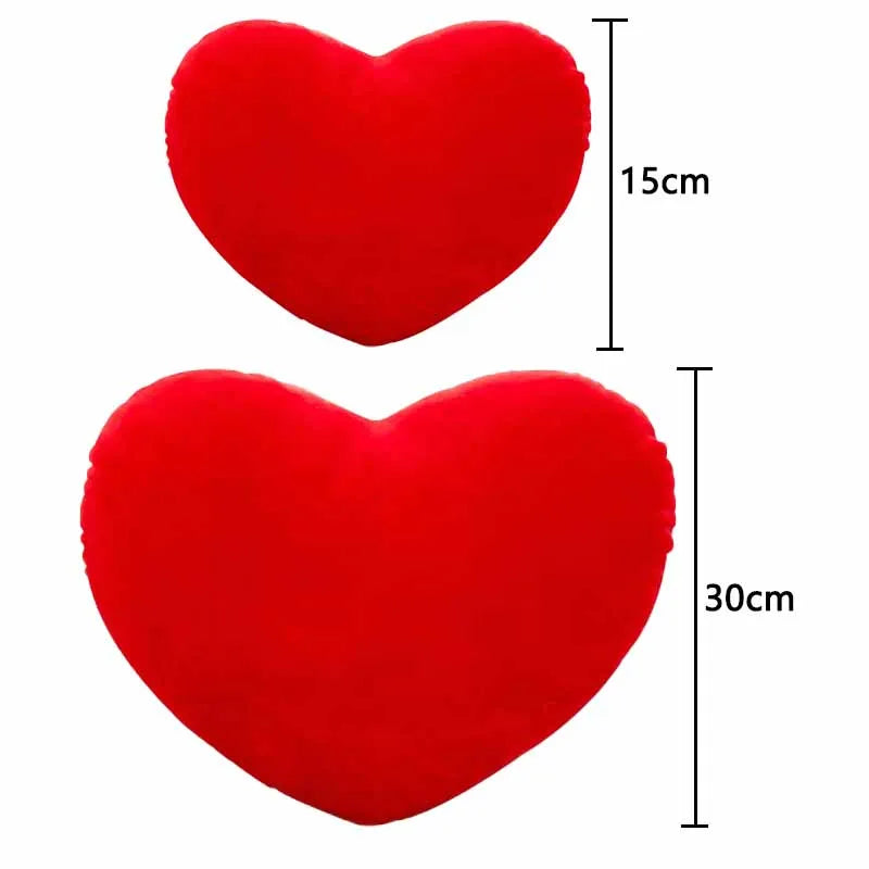 1PC Doll Toy Pillow Red Love Heart Forme en peluche en peluche Pp Coton Coton Décoration Decoration Soft Wedding Decor Lover Kid Gift