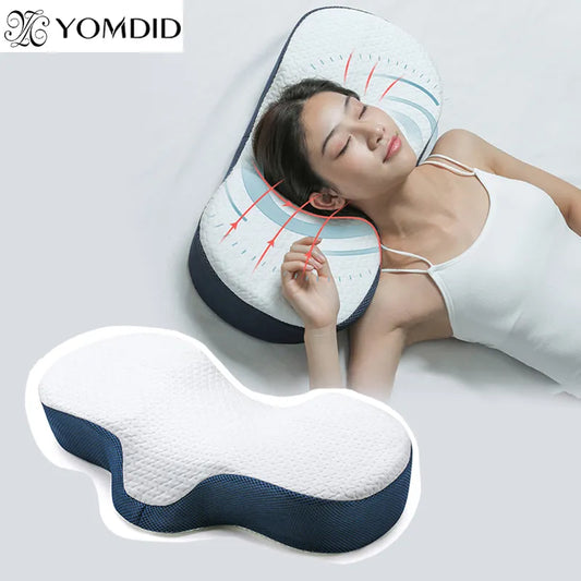 Memory Foam Bedding Pute Neck Protection Bow Shaped Sleeping Puter Support Head Orthopedic Relax Health Cervical Neck