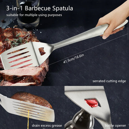 Strumenti BBQGO in acciaio inossidabile BBQ SET SET TAMPAGGIO SPACCOLA PROCESSO PORTAT PORTATILE BABECUE BRILLING UTENSILE ACCESSI DI COUCINA