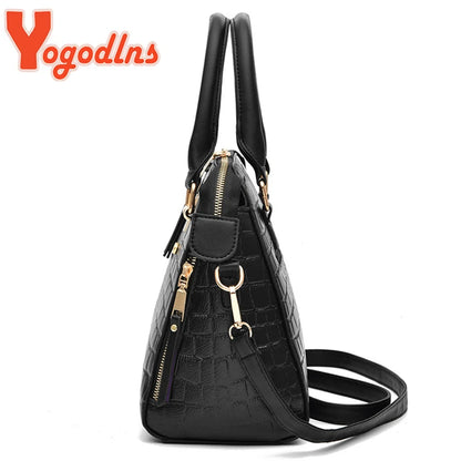 Yogodlns Luxus Krokodilmuster Handtasche Frauen Winter neuer Pu Leder Quaste Wasten Umhängetaschen Marken Design Griff Tasche Lady Geldbeutel