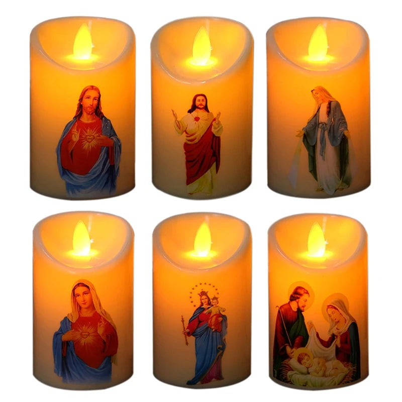 Qirinj Jezu Krishti Llambë LED LED LED TEALIGHT ROMANTIKE POLLA ROMANT