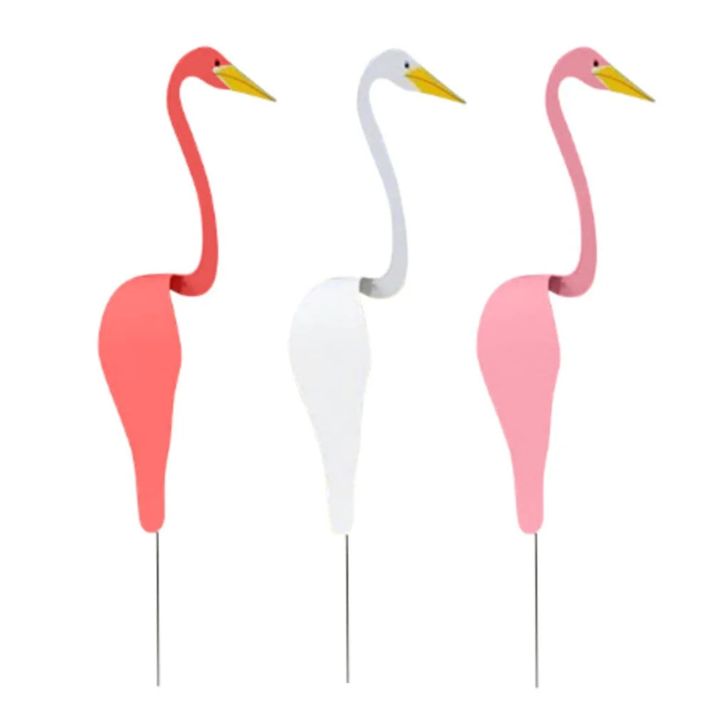 40 cm 3d vrtni Flamingo ukras Šarene vrtložne ptice se kreću s vjetrom kreativnim vanjskim dvorištem podignutim namještajem ukras