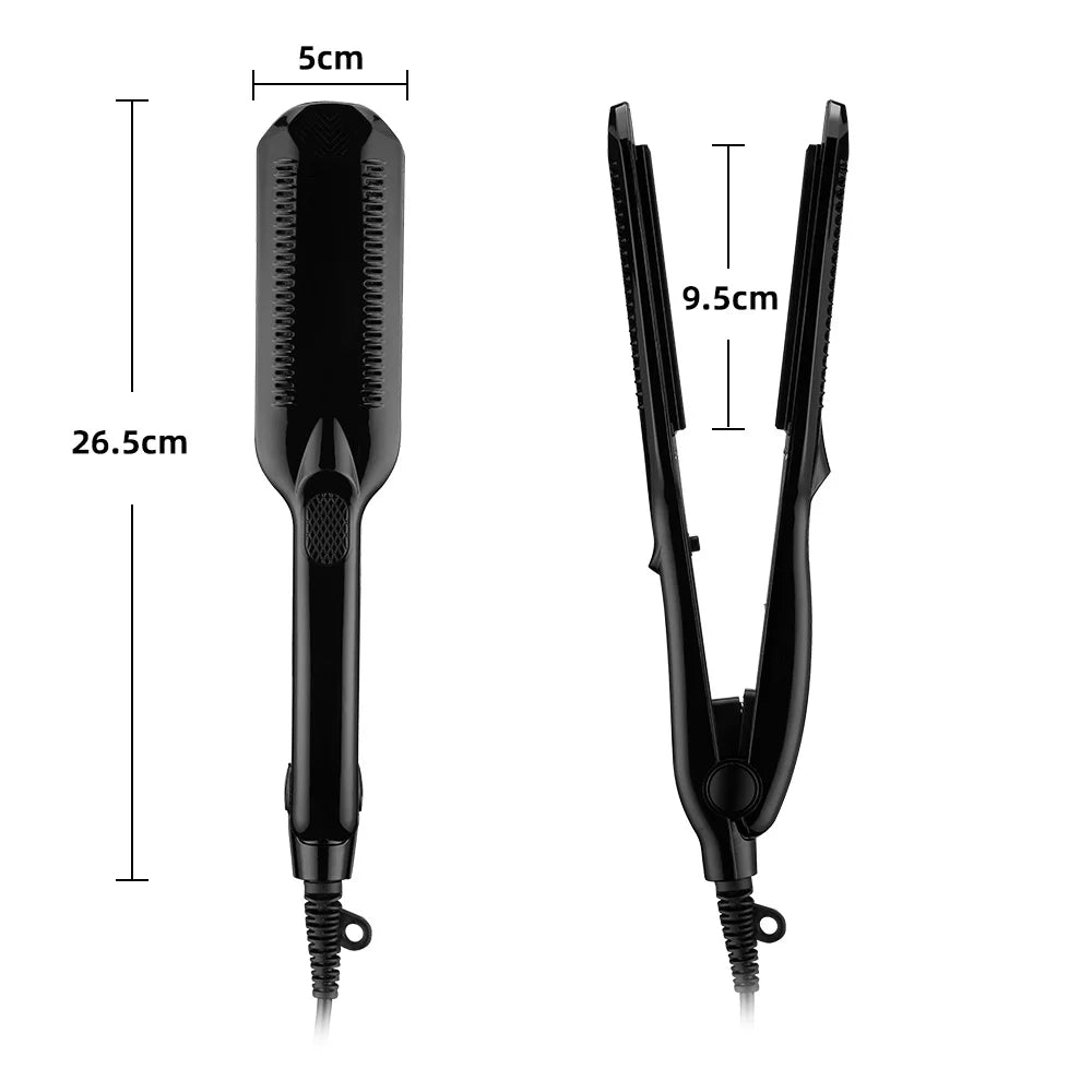Controle de temperatura corrugada Curling alisador crimper crimpador macio ondas pequenas ondula