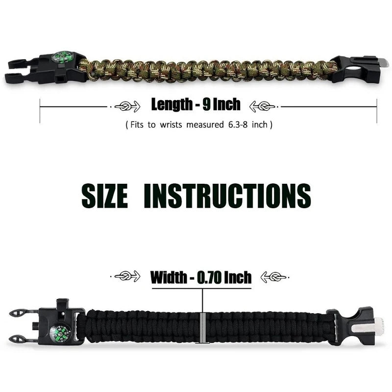 Bracelet paracord multifonctionnel Bracelet de survie tressée