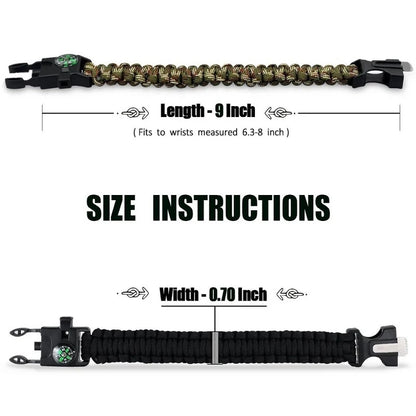 Bracelet paracord multifonctionnel Bracelet de survie tressée