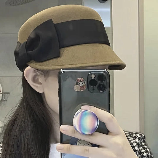 Jesen i zimska žena solidna boja osmedičastog šešira dama modna konjička kapica 100% vuna fedora šeširi