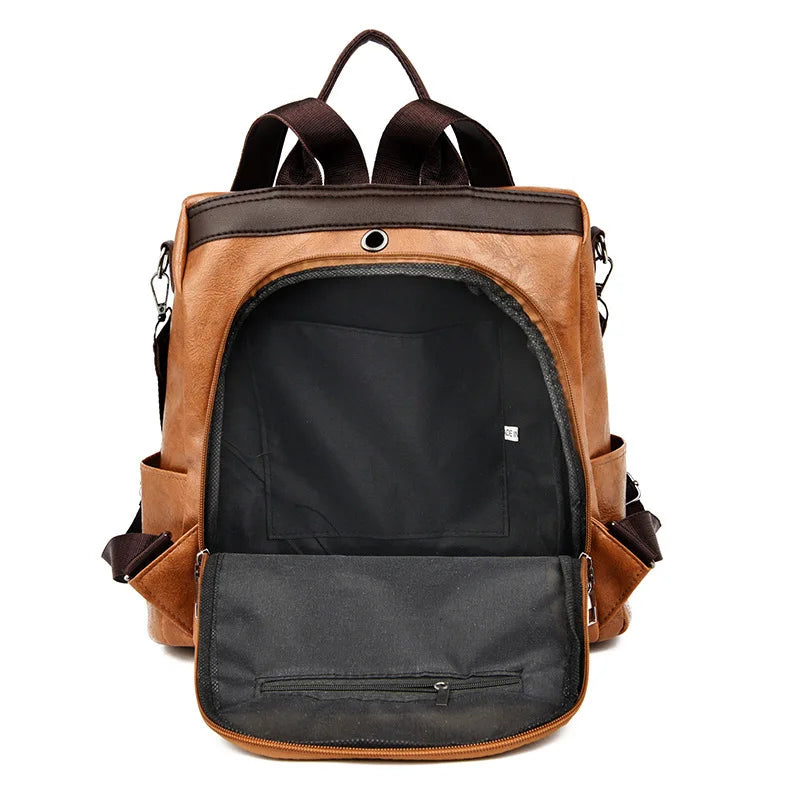 Moda anti-furt femei rucsacuri celebre brand de înaltă calitate PU din piele PU rucsac doamne cu capacitate mare de umăr genți de mână