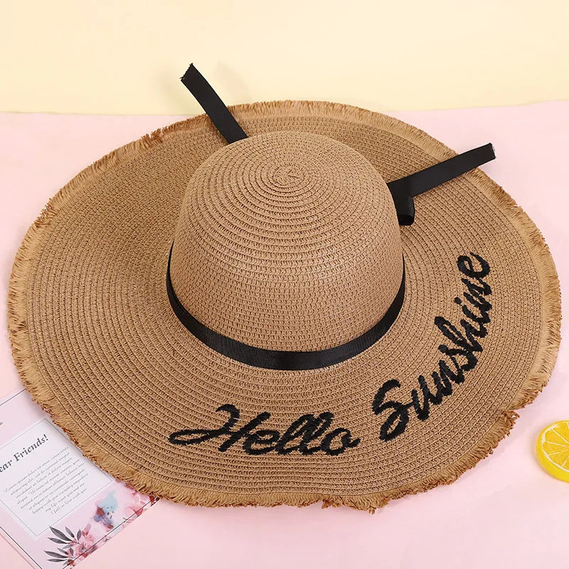 Gratë e nxehta në modë rrumbullakët me ekran të gjerë të diellit me ekranin e diellit në natyrë plazhi fedora kapele elegante Zonja Cap Straw Vintage Panama Cap