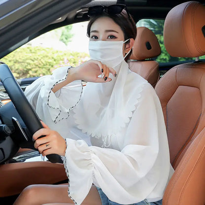 Châle à imprimé floral de mode pour femmes glace de soie anti-ultraviolet