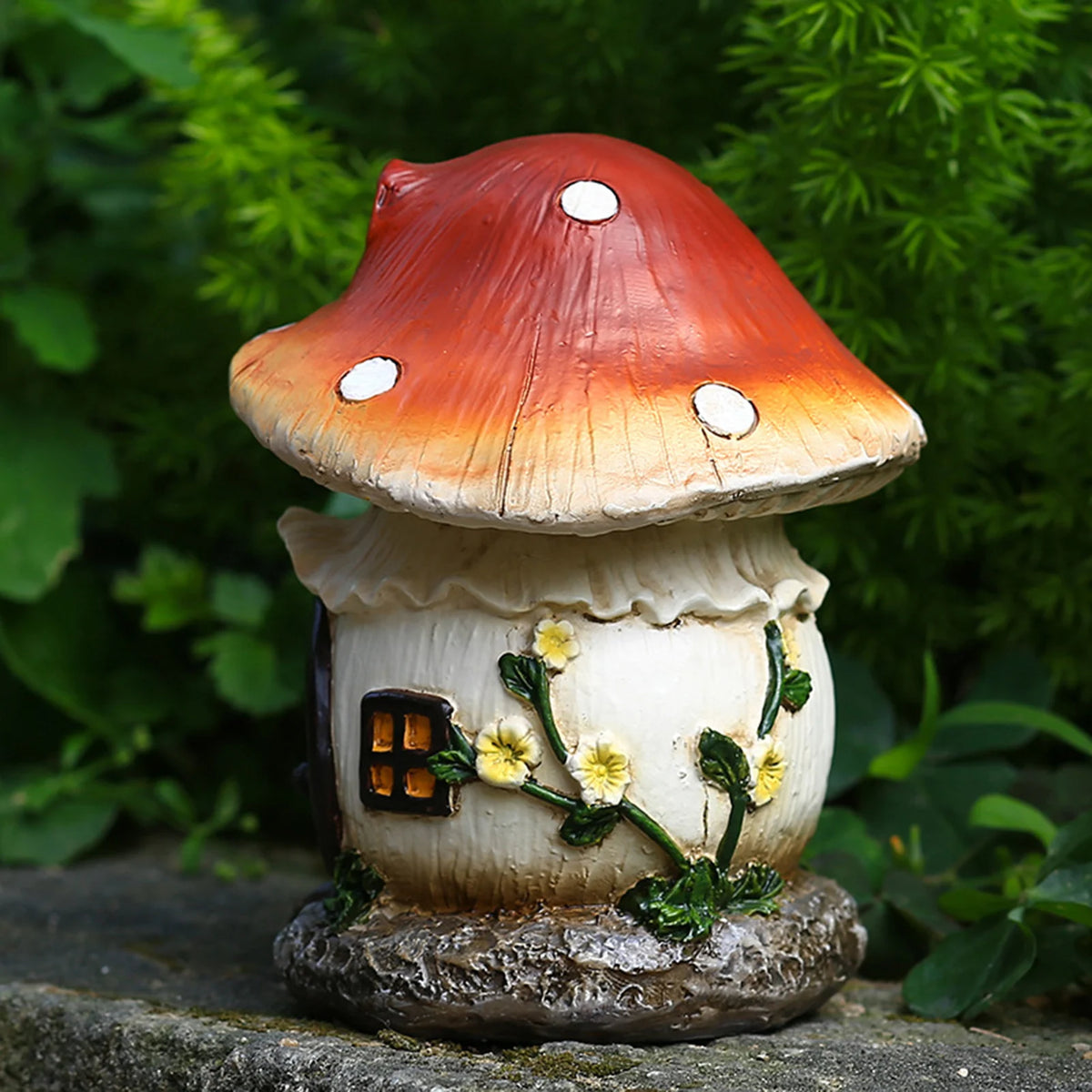 Restin ciuperci decorațiuni de gazon de gazon ornament de decor în aer liber pentru calea terasă de basm statu