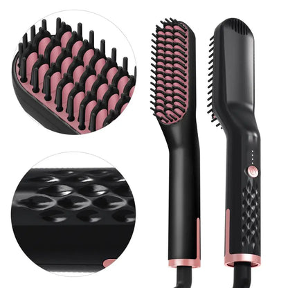 Beard Straightener for Men Professional Hair Comb Brush Straighten Straightening Comb Quick Hair Styler