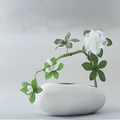 70CM3 Flowers Artificial Azalea Branch Silk White Wedding Flower Indoor Art Flower Arrangement Material Office Home Decor Plants
