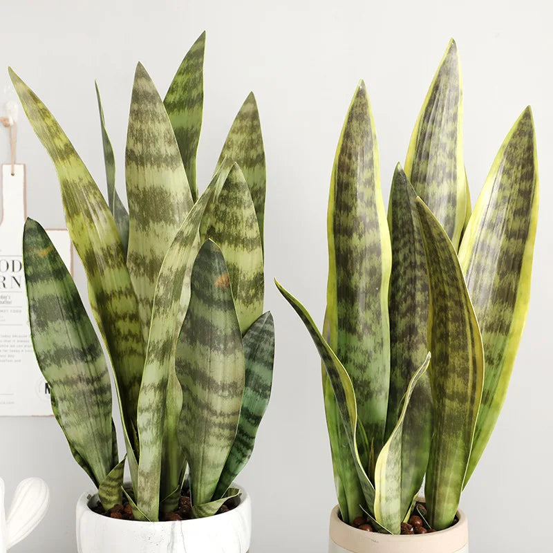 21CM-68CMArtificial Tiger Piran Plants Tropical Plastic Long Leaves Flower Arrangement Material Hotel Office Desktop Home Deco