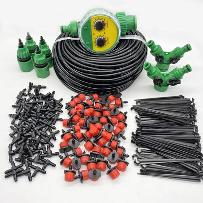 50 متر نظام سقي الحديقة الأوتوماتيكي الذاتي نظام الري بالتنقيط مجموعة سقي النباتات مجموعة رذاذ للري