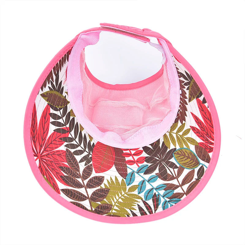 Sommersolbeskyttelse Foldning Solhat til kvinder Brede Brim Cap Ladies Beach Visor Hat Girl Holiday UV Protection Sun Hat