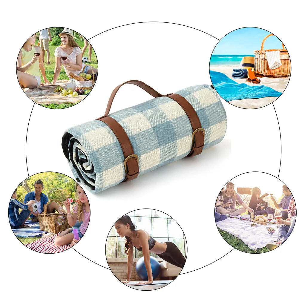 Picknick-deken Waterdichte vochtbestendige grote strandmat draagbare opvouwbare picknickmat voor picknickmat voor buitenste wandelcamping