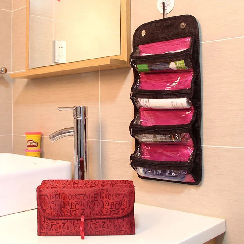 Bolsa de maquiagem cosmética de 4 camadas de 4 camadas