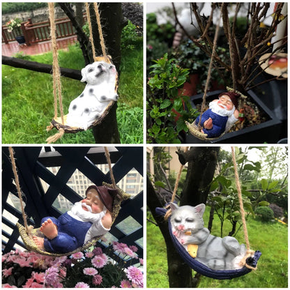 Creative Fons Fregs Cat Dog Resina mentir
