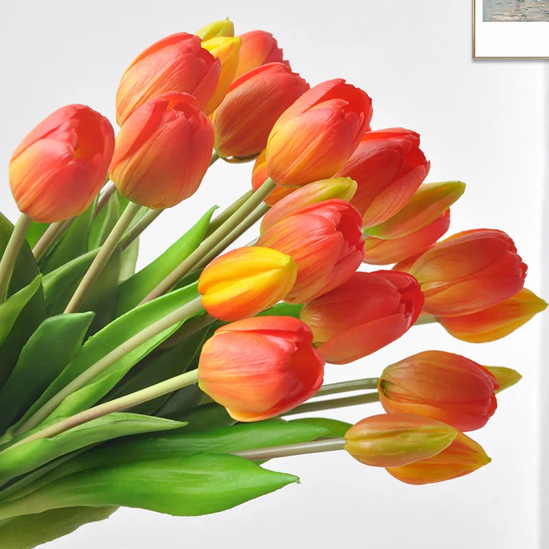5pcs/buchet Nou Silicon Tulip Artificial Floare reală atingere Fake Flower Buchet pentru decorația de nuntă Flori Acasă Garen Decor