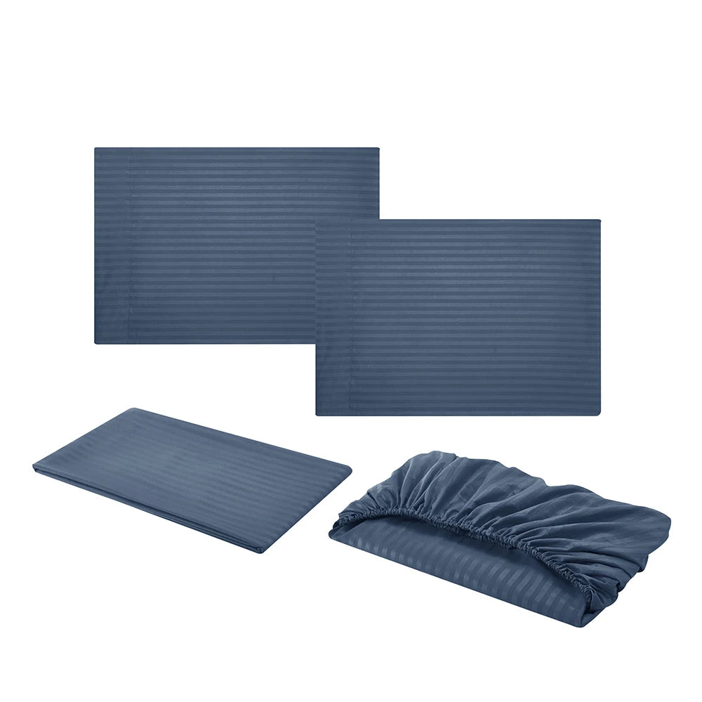 Simple queen King Size Bankets Bates de cama de rayas Juegos de ropa
