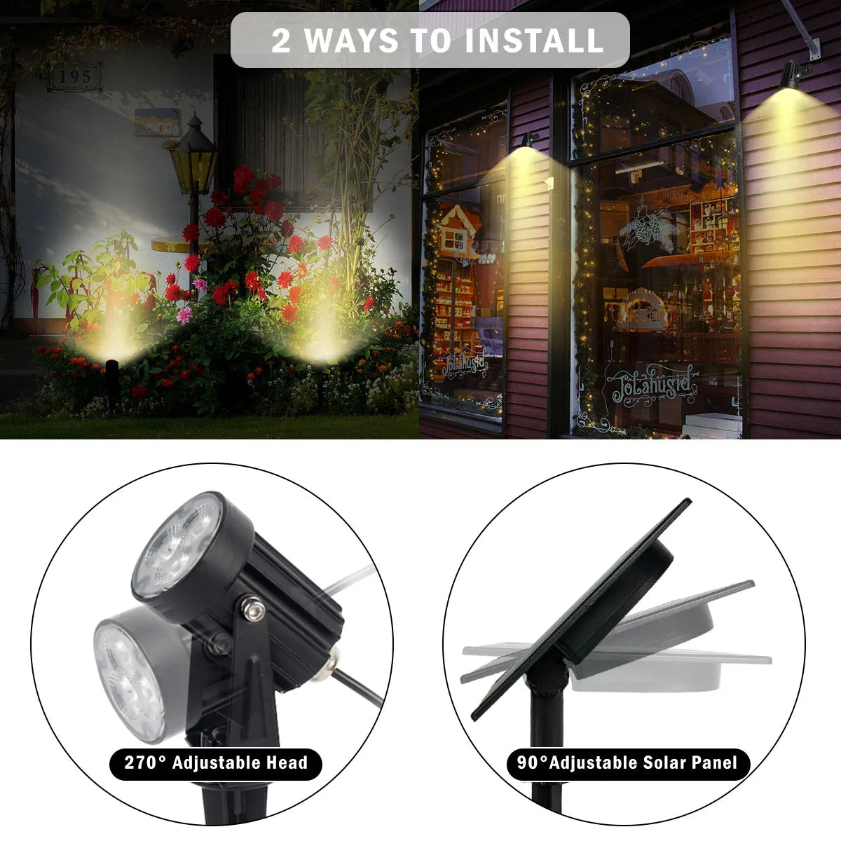 T-SUNRISE LED Aurinkovalaisin ulkona IP65 Vedenpitävä lämmin valkoinen kylmä valkoinen aurinkopuutarhavalaistus ulkona sisustus nurmikkolamput