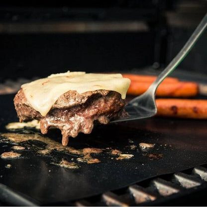 0,25 mm BBQ Grill Mat -sarja, 100% tarttumattomat leivontamatot - toimii kaasulla, hiilellä, sähkögrillillä ja muillakin - grillityökaluilla