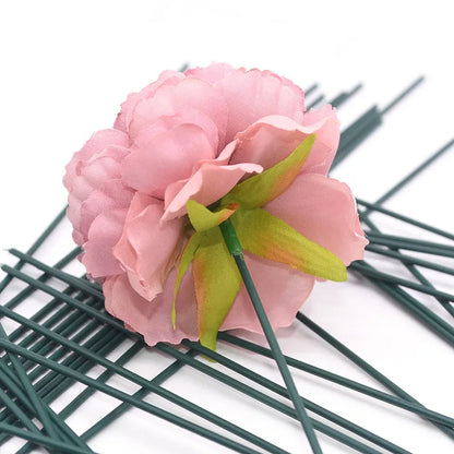 20pcs 15/25/40cm Artificial Green Flower Haste Diy Material Floral