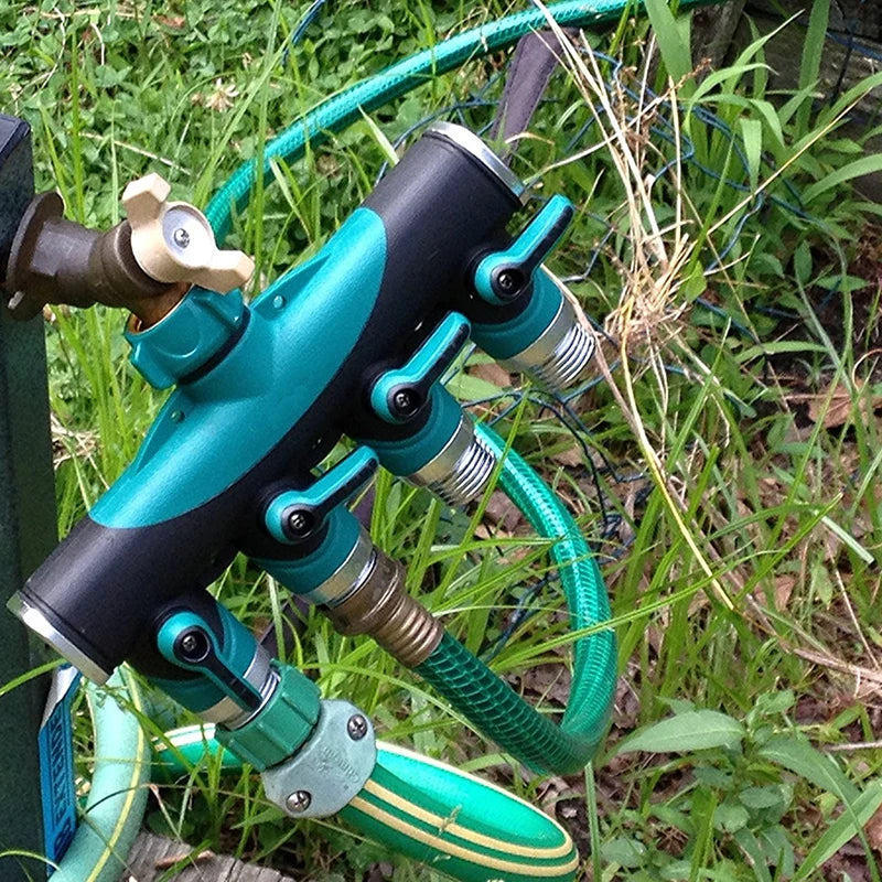 3/4 "Landbruk Irrigasjon Splitters Metall en-til-fire ventildistributør Garden Vannkontakter USA Standard tråd 1 PC