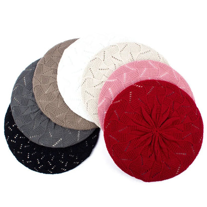 Geebro Women's Plain Kolor Dzian Beret Hat Ladies Francus