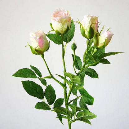 4 capete flori artificiale cu tulpină lungă decorare de nuntă mătase trandafir flori false ramuri de plastic cu frunze hotel decor hotel