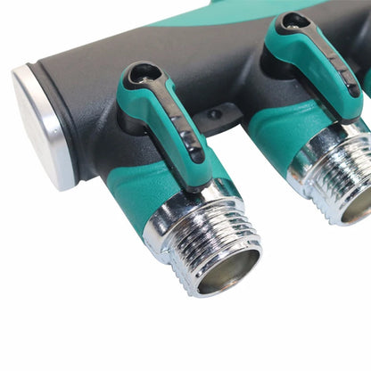 3/4 "Landbruk Irrigasjon Splitters Metall en-til-fire ventildistributør Garden Vannkontakter USA Standard tråd 1 PC