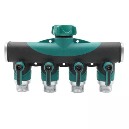 3/4 "Landbruk Irrigasjon Splitters Metall en-til-fire ventildistributør Garden Vannkontakter USA Standard tråd 1 PC
