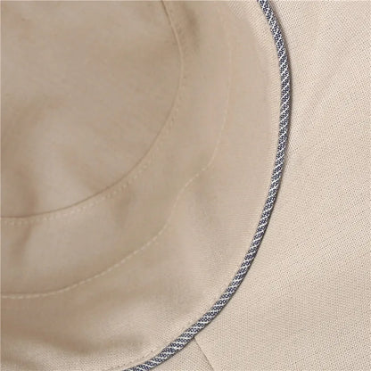 Xthree Sombrero de verano reversible para mujeres Gran algodón Algodón Lino Playa Capa del sol