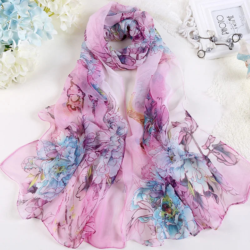 Kvinner mote chiffon georgette silkeskjerf for muslim