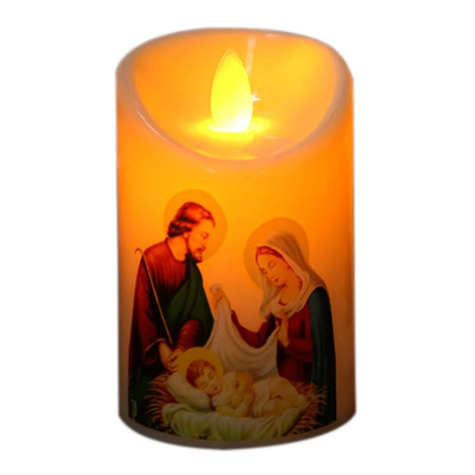 Gesù Cristo Candele Lampada Led Tealight Romantic Romantic Light Battery Gestisce Candele Electronic Candele Flameless Electron