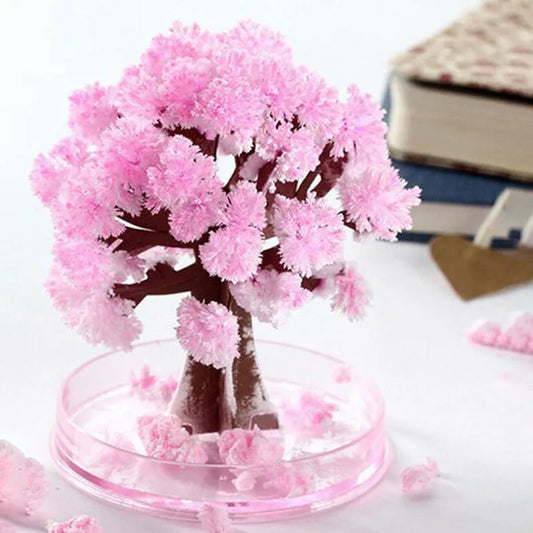 DIY pestovanie stromov papier Sakura Crystal Trees Desktop Čerešňové kvety hračky papierové stromy darček novinky