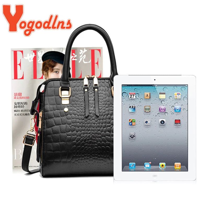 Yogodlns Luxus Krokodilmuster Handtasche Frauen Winter neuer Pu Leder Quaste Wasten Umhängetaschen Marken Design Griff Tasche Lady Geldbeutel