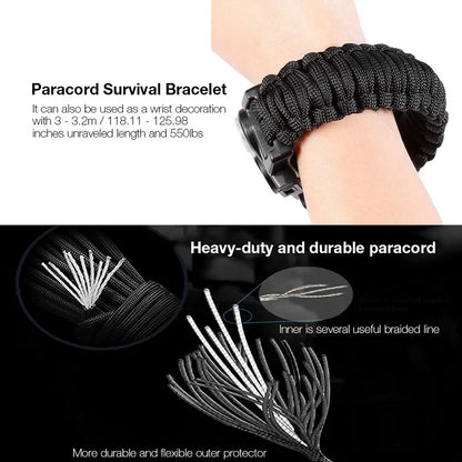 Bracelet paracord multifonctionnel Bracelet de survie tressée