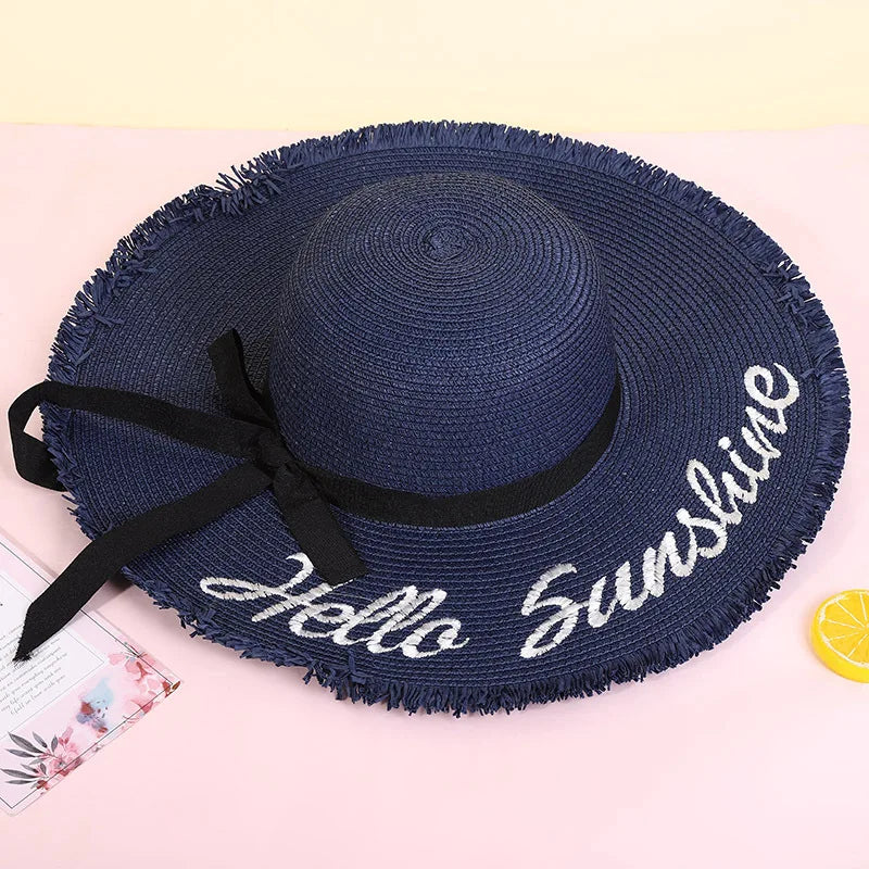Gratë e nxehta në modë rrumbullakët me ekran të gjerë të diellit me ekranin e diellit në natyrë plazhi fedora kapele elegante Zonja Cap Straw Vintage Panama Cap