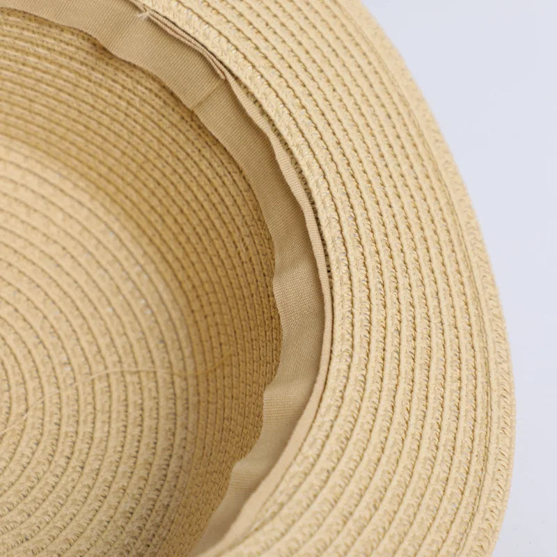 2021 heitt selja vor sumarströnd sandur foreldri-barn sun fedora stráhúfa konur flat toppur fedora hattur sólhlífar húfur