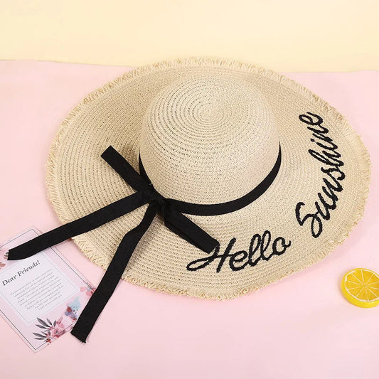 Vruće žene modno okrugli vrh širokog vrha krema za sunčanje ljeto na otvorenom plaža fedora šeširi elegantne dame slamke kapice vintage panama kapica